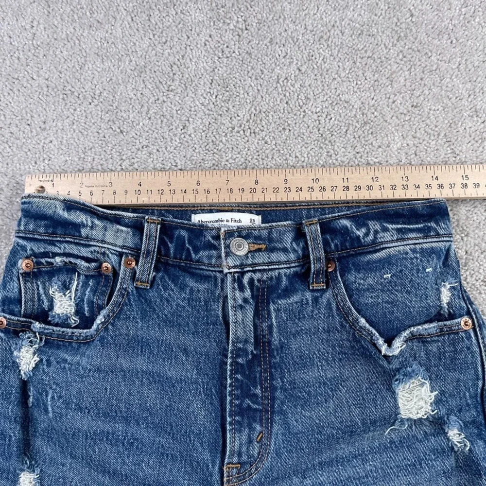 Abercrombie and Fitch‎ Jeans Womens 6 Short Blue Skinny High Rise Distressed